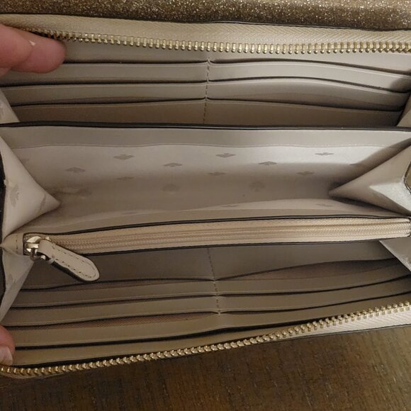 Limited Edition Kate Spade Tinsel Collection Rose Gold Purse and Wallet Set - Picture 3 of 6